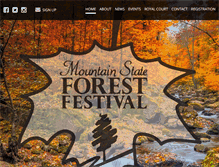 Tablet Screenshot of forestfestival.com